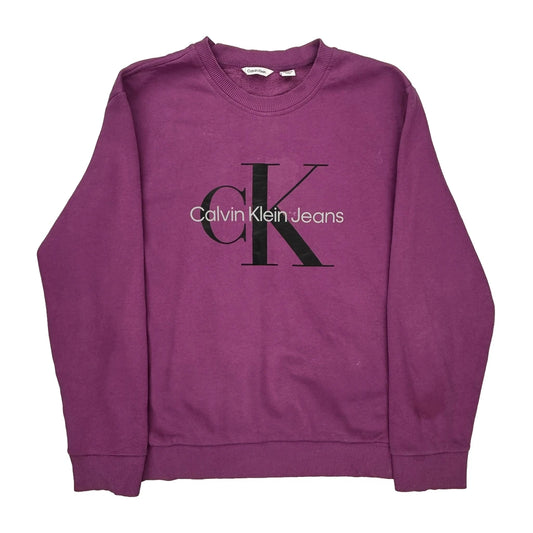 Calvin Klein Jeans Sweatshirt - Medium Purple Cotton