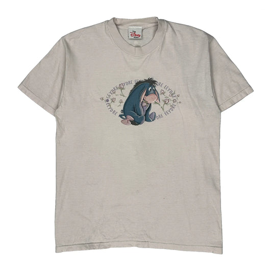 Eeyore Disney Cartoon T-Shirt - Medium White Cotton