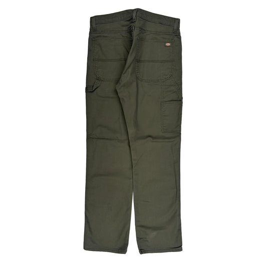 Dickies Cargo Trousers - 33W 32L Green Cotton