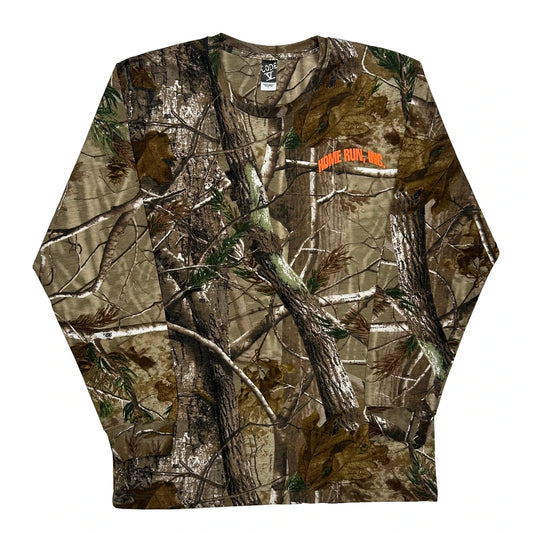 Vintage Home Run, Inc. Code 5 Long Sleeve T-Shirt - Large Camo Cotton