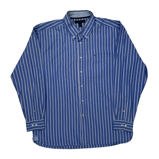 Tommy Hilfiger Striped Shirt - XL Blue Cotton
