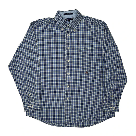 Tommy Hilfiger Checked Shirt - Large Blue Cotton