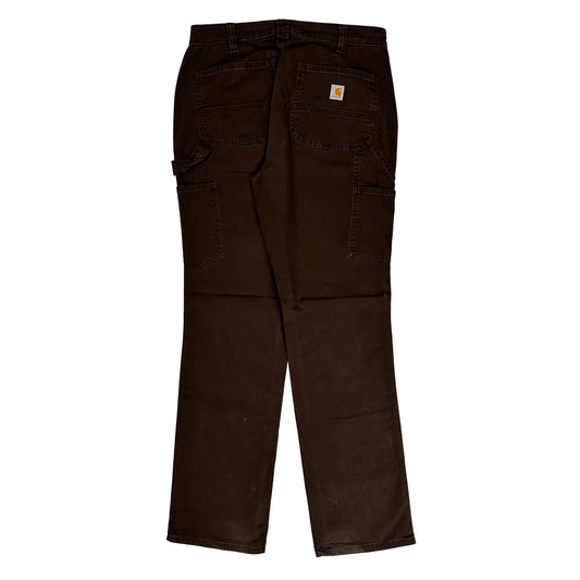 Carhartt Carpenter Trousers - 31W UK 12 Brown Cotton