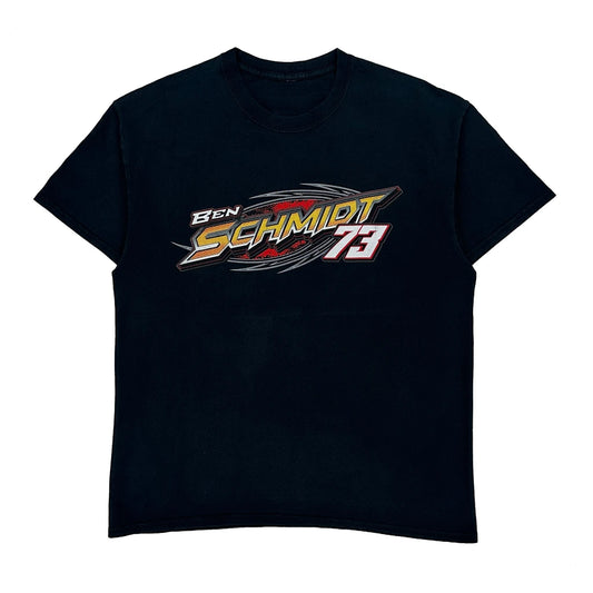 Racing Schmidt Graphic T-Shirt - Medium Black Cotton