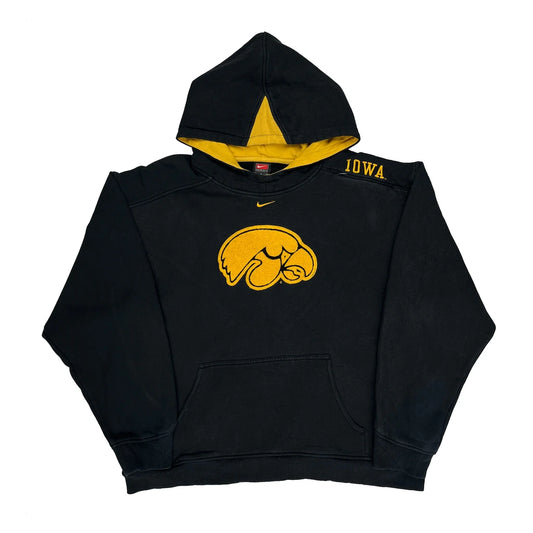 Iowa Nike College Hoodie - Large Black Cotton