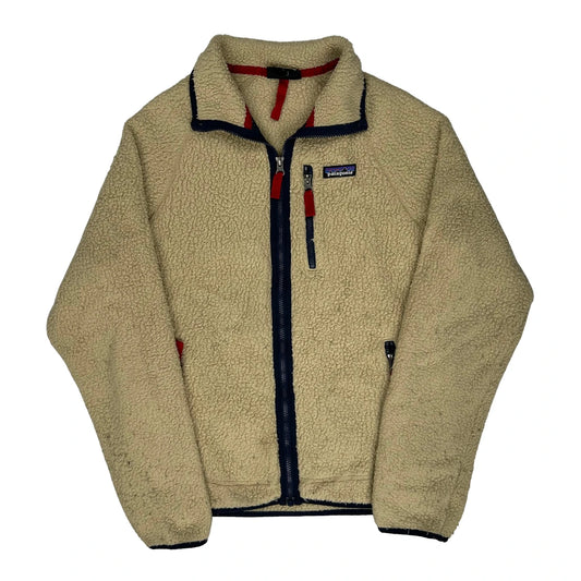 Patagonia Collared Fleece Jacket - Medium Beige Polyester
