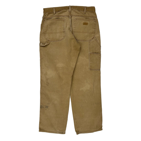 Dickies Carpenter Trousers - 32W 30L Brown Cotton