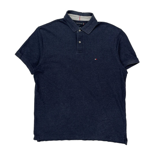 Tommy Hilfiger Polo Shirt - Large Navy Cotton
