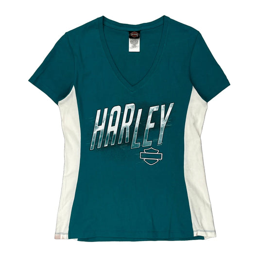 Barnett Harley-Davidson El Paso, Texas Harley Davidson T-Shirt - Medium Green Cotton