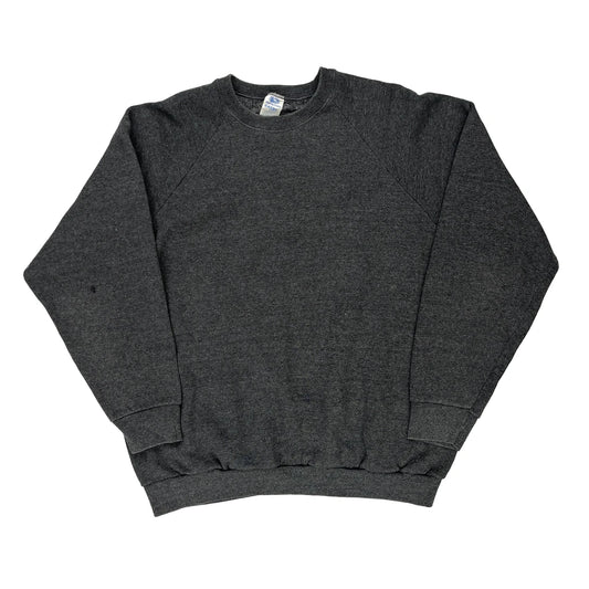 Fruit Of The Loom Sweatshirt - Large Grey Cotton Blend