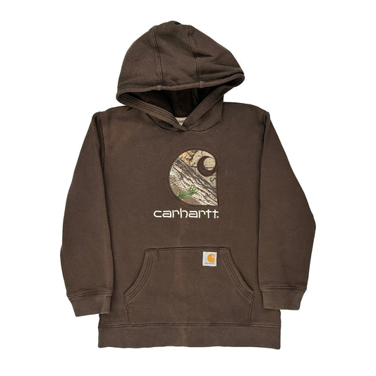 Age 10-12 Carhartt Hoodie - Medium Brown Cotton