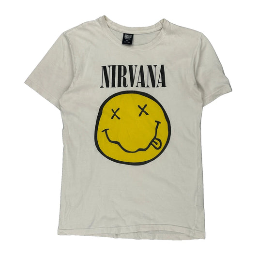 Nirvana Band T-Shirt - XS White Cotton