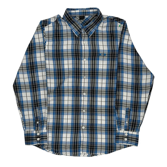 Oakley Checked Shirt - Large Blue Cotton Blend