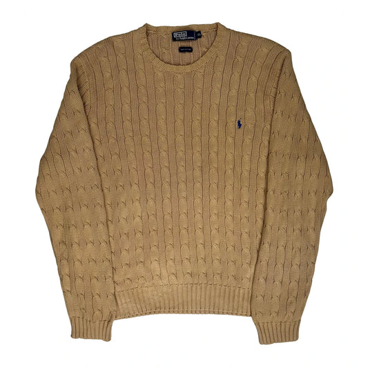 Polo By Ralph Lauren Jumper - XL Beige Cotton