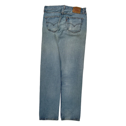 501 Levis Jeans - 32W 30L Light Wash Cotton