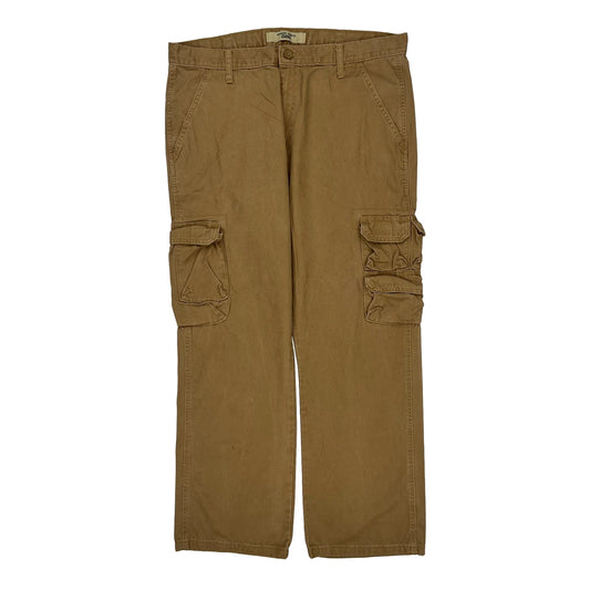 Wrangler Cargo Trousers - 37W 30L Brown Cotton