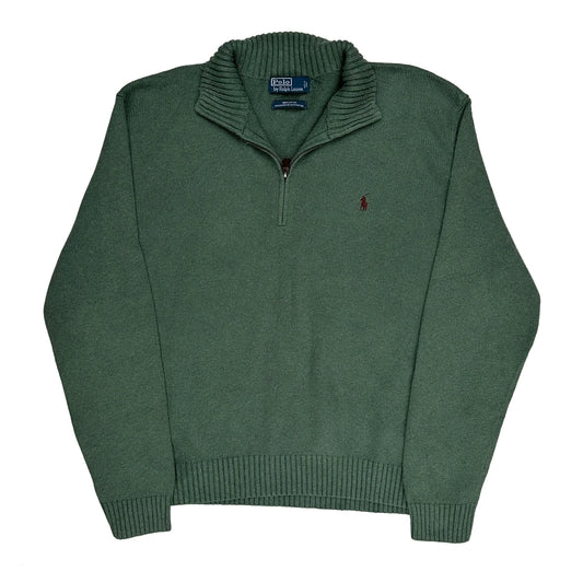 Polo By Ralph Lauren 1/4 Zip - 3XL Green Cotton