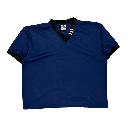 Adidas Football Shirt - Medium Blue Polyester