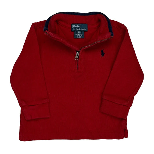 Age 12 Months Polo By Ralph Lauren Polo Shirt - 2XS Red Cotton