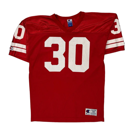Vintage Number 30 Champion Football Jersey - Large Red Polyester