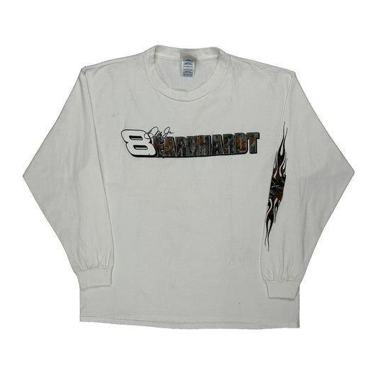 Dale Earnhardt Jr. Chase Authentics Nascar Long Sleeve T-Shirt - XL White Cotton