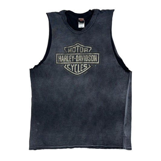 Barnett Harley-Davidson El Paso Texas Harley Davidson Graphic Vest - XL Grey Cotton