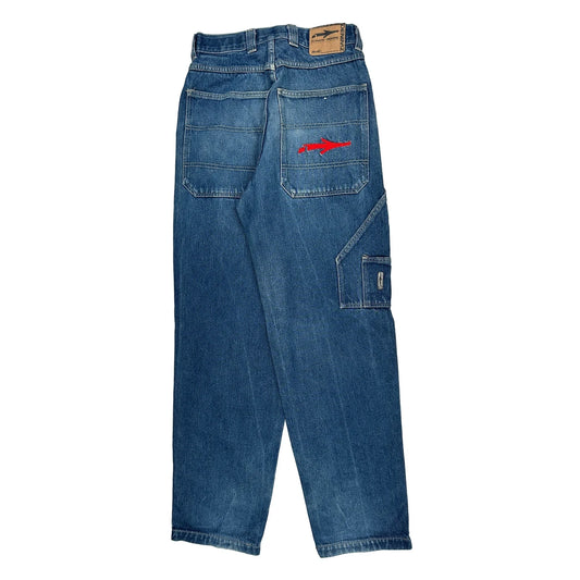 Authentic Chillgear Authentic Collection Double Knee Carpenter Jeans - 29W 30L Blue Denim