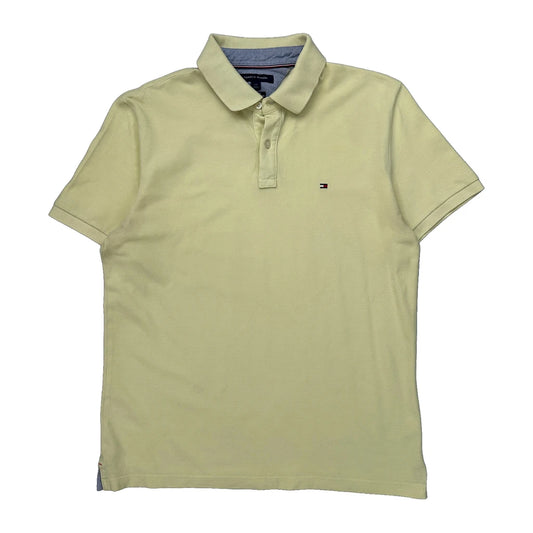 Tommy Hilfiger Polo Shirt - Large Yellow Cotton