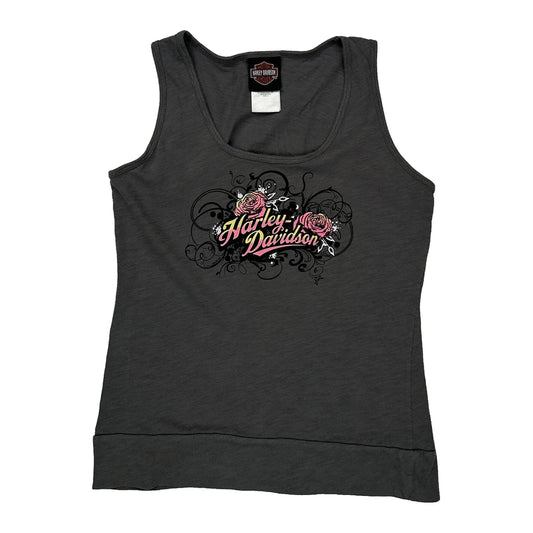 Harley Davidson Graphic Vest - Small Grey Cotton