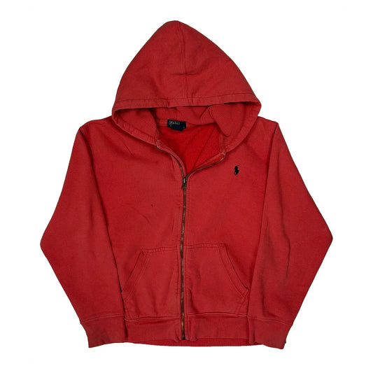 Vintage Polo By Ralph Lauren Hoodie - Medium Red Cotton
