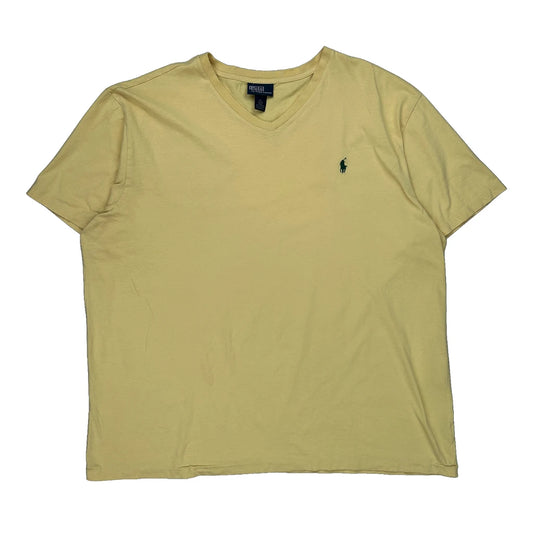 Polo By Ralph Lauren T-Shirt - 2XL Yellow Cotton
