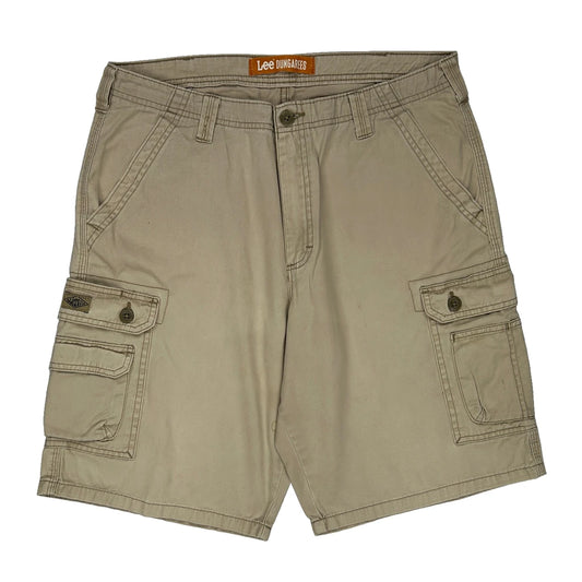 Lee Cargo Cargo Shorts - 34W 10L Beige Cotton