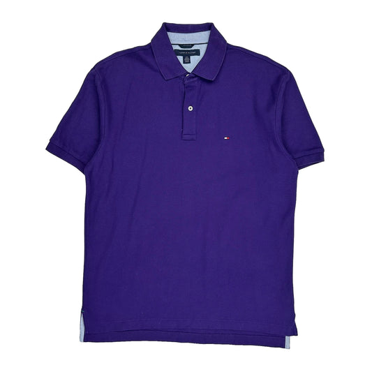 Tommy Hilfiger Polo Shirt - Large Purple Cotton