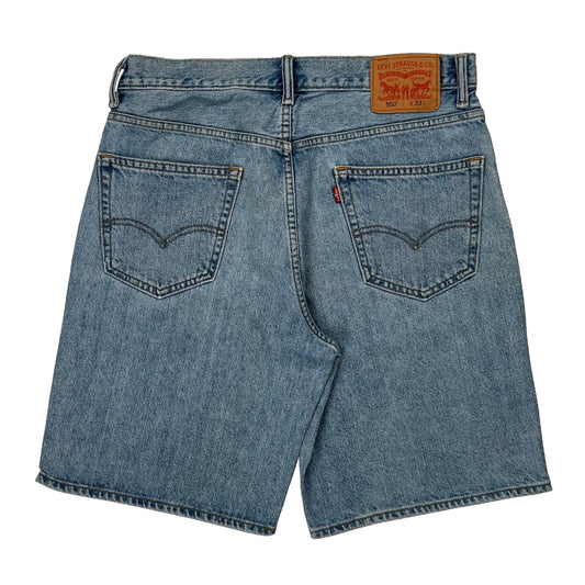550 Levis Baggy Denim Shorts - 32W 9L Blue Cotton