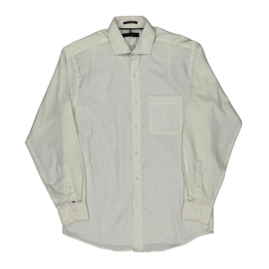 Vintage Tommy Hilfiger Shirt - Medium White Cotton