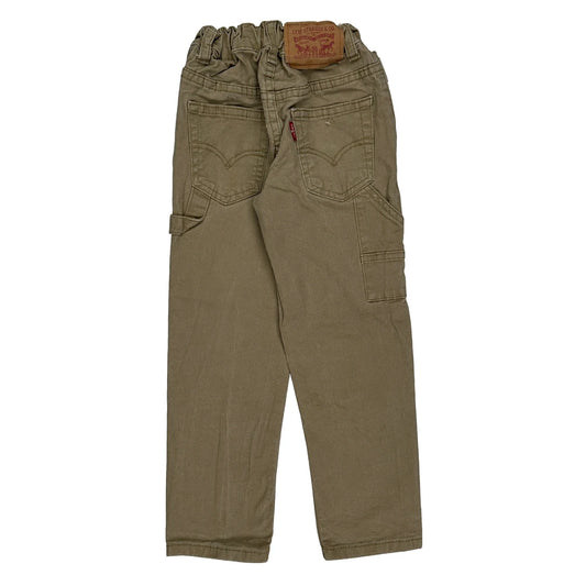 Vintage Age 5 Levis Double Knee Carpenter Trousers - Small Khaki Cotton