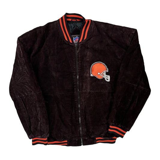 Cleveland Browns Nfl Varsity Jacket - Medium Brown Polyester