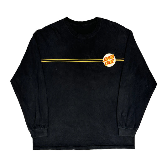 Santa Cruz Graphic Long Sleeve T-Shirt - XL Black Cotton