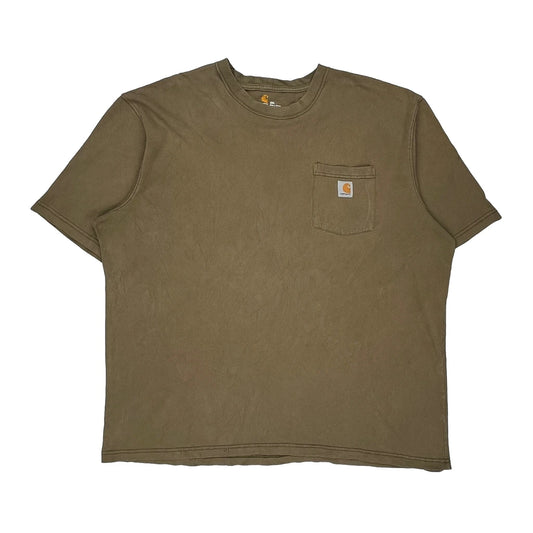 Carhartt T-Shirt - 2XL Brown Cotton