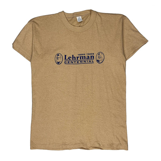 Lehrman Unbranded Single Stitch T-Shirt - Large Beige Cotton