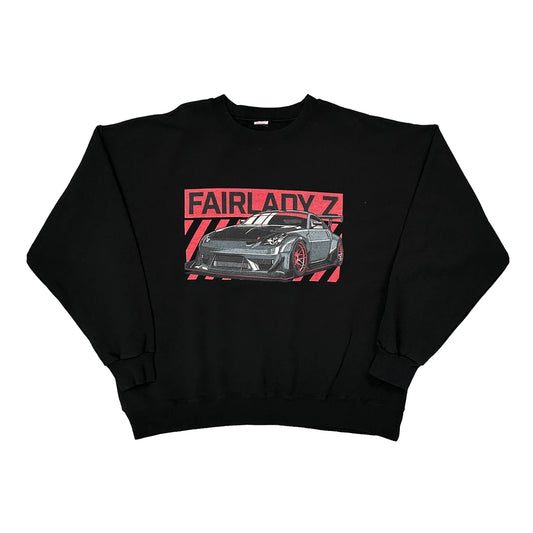 Vintage Fairlady Z Unbranded Graphic Sweatshirt - XL Black Cotton