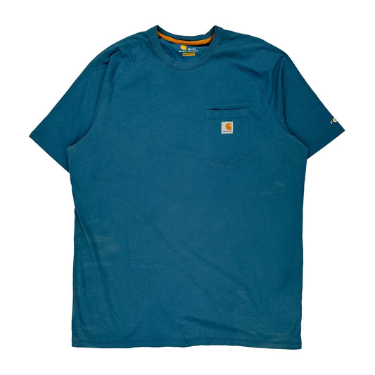 Carhartt T-Shirt - 2XL Blue Cotton