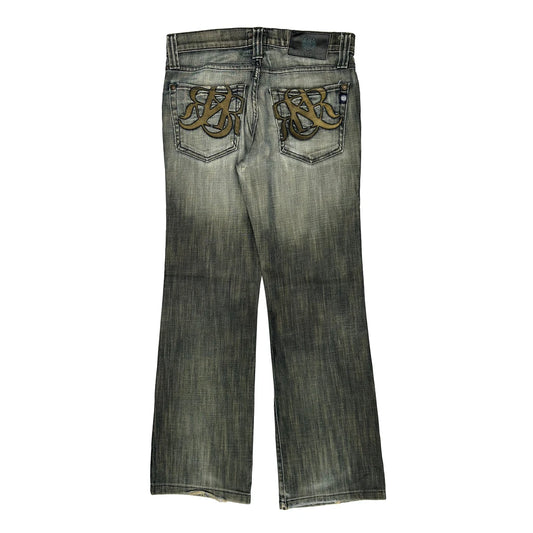 Rock & Republic Graphic Jeans - 32W 32L Grey Denim