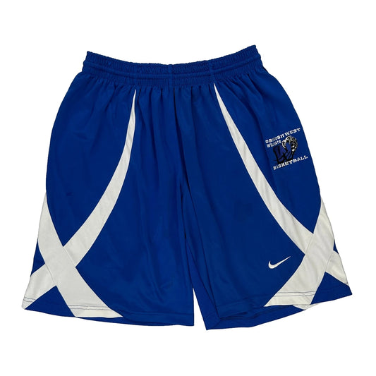 Oshkosh West Wildcats Basketball Nike Sport Shorts - Small Blue Polyester