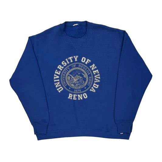 University Of Nevada Reno Champion College Sweatshirt - 2XL Blue Cotton