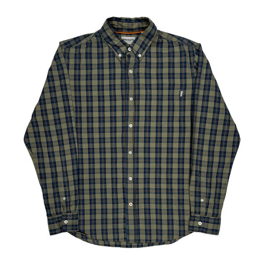 Timberland Checked Shirt - Medium Green Cotton