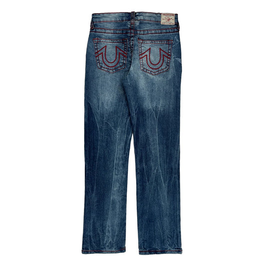 True Religion Contrast Stitch Jeans - 27W 29L Blue Denim