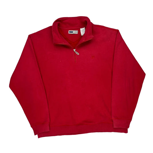 Fila 1/4 Zip - XL Red Cotton