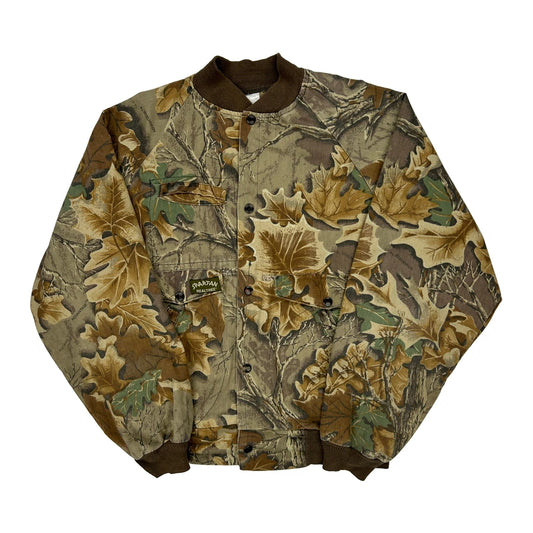 Made In USA Realtree Camo Bomber Jacket - Large Camo Cotton Blend