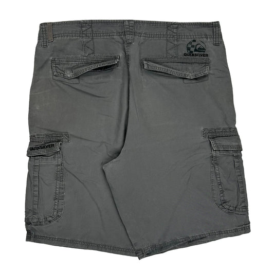 Quiksilver Cargo Shorts - 36W 11L Grey Cotton